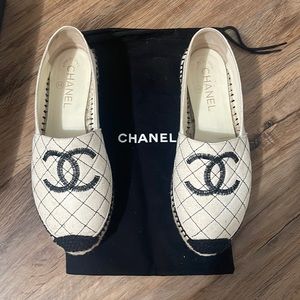 Chanel quilted espadrilles.